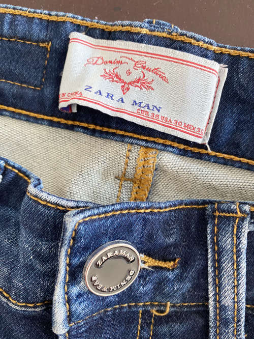 ZARA MEN DENIM WEAR SLIM JEANS EUR38 USA30