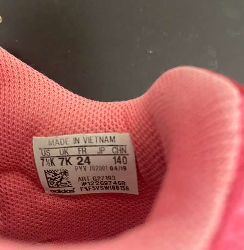 ADIDAS PINK SPORTS SHOES for Girl UK7