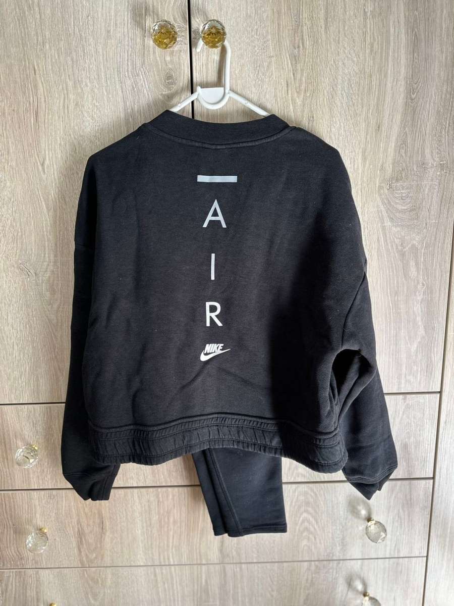 Nike Air Black Sports Top Jacket and Pants Suits