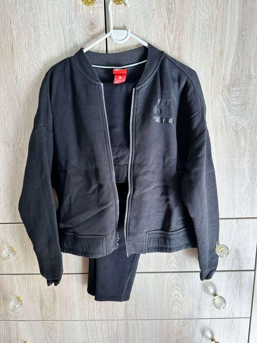 Nike Air Black Sports Top Jacket and Pants Suits