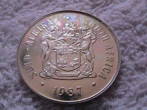 *** 1987 SILVER R1 PROOF - RAINBOWING EFFECT ON COIN  ***