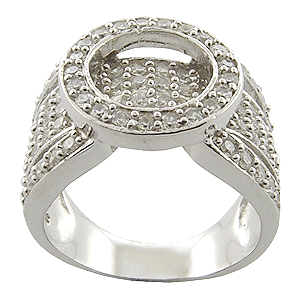 Stunning Sterling Silver Ring with Cubic Zircoinia's