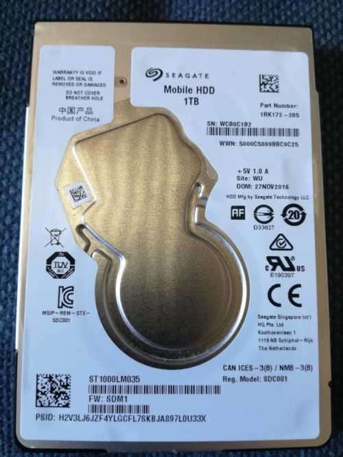 SEAGATE 1TB THIN 2.5` LAPTOP HDD