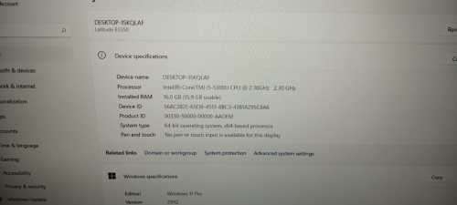 MARKET VALUE **R14999.99** PERFECT WORKING ORDER -- DELL 5550 i5 CPU|16GIG RAM|500GIG HDD|WINDOWS 11