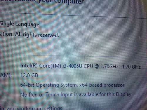CORE i3 4005U/12 GIG RAM/1 TB HDD --- ACER ASPIRE E5-571