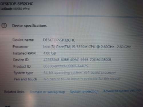 Dell E5430 LAPTOP - Core i5 CPU | 4 Gig Ram | 500 Gig HDD | Intel HD GFX -- NEW BATTERY INSTALLED!