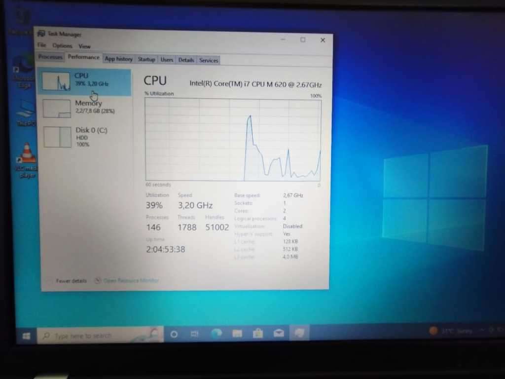 LENOVO T510 -- CORE i7 CPU, 8 GIG RAM,1TB HDD - BRAND NEW BATTERY INSTALLED.