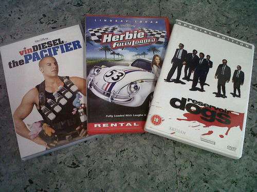 Set of 3 Original DVD'S (The Pacifier, Herbie and Reservoir dogs)