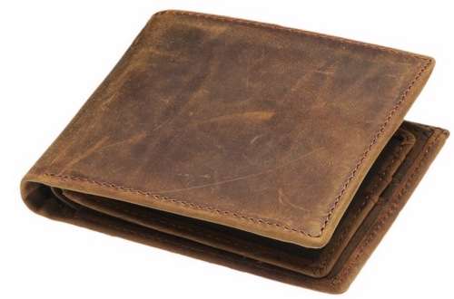 Genuine Crazy Horse Cowhide LEATHER Wallet for Men