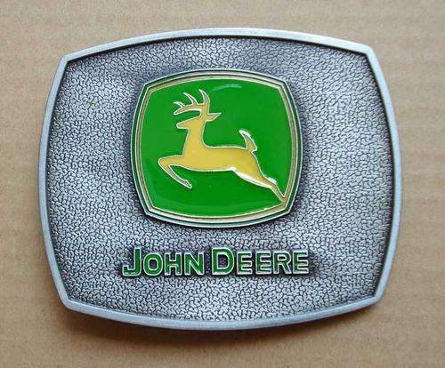 Silver John Deere Belt Buckle