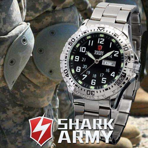Shark Army Military Mens Watch.Date-Day Display ,local stock -Cheap Shipping!