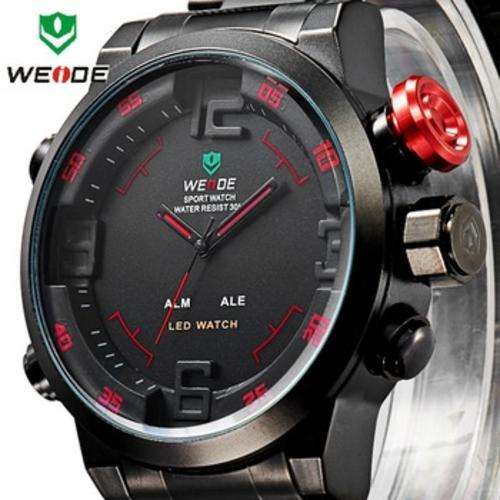 Weide Mens Military Sport Watch -Black Red Face -local Stock-Courier Available!!