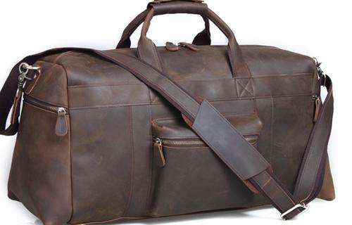 Genuine Cowhide Leather luggage Travel Bag 60 cm L x 23cm W x30 cm H-Cheap Shipping!!!