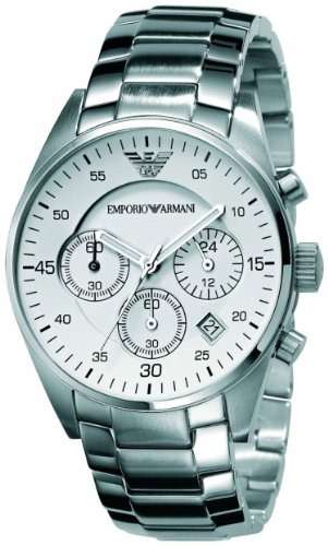 ARMANI MENS AR5869 STAINLESS STEEL  CHRONOGRAPH WATCH AR5869