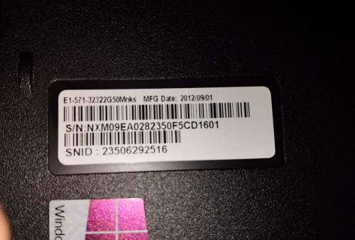 Acer Aspire E1-571 Core i3-2328M 4GB 500GB 15.6 Inch Laptop Windows 10 Pro preinstalled