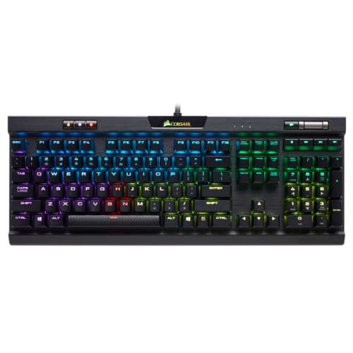 Corsair K70 RGB MK.2 Mechanical Gaming Keyboard, Cherry MX Brown Switches - Black