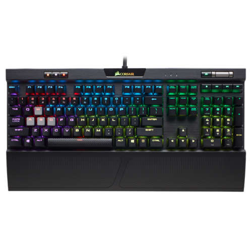 Corsair K70 RGB MK.2 Mechanical Gaming Keyboard, Cherry MX Brown Switches - Black