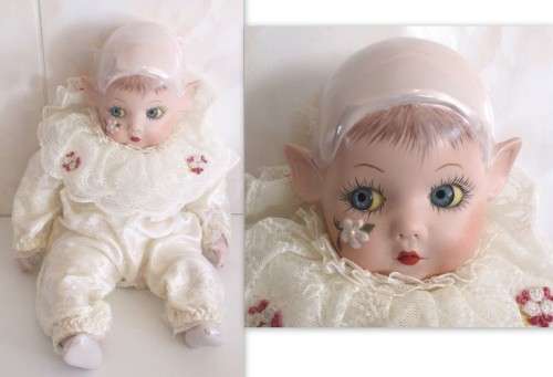A STUNNING PORCELAIN PIXIE DOLL --KAY McKEE CREATION ASSEMBLED BY LOUIS PITT