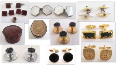 2 STUD BOXES AND A LOT OF STUDS AND CUFFLINKS