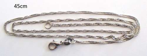 A SOLID SILVER TWISTED CURB CHAIN----45cm