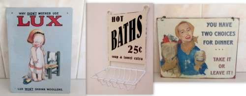 3 RETRO METAL SIGNS---IMPORTANT NOTICE PLEASE READ OR THE SALE WILL BE CANCELLED
