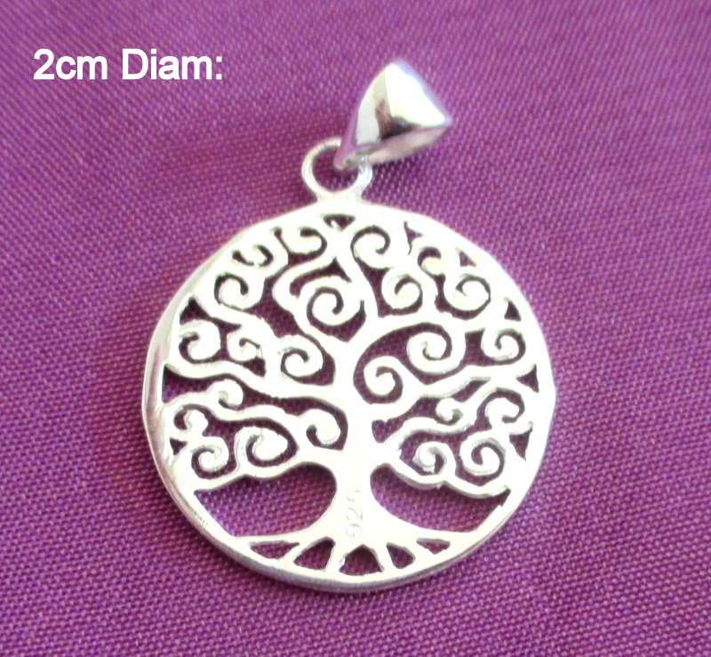 A SOLID SILVER TREE OF LIFE PENDANT---NEW LAST ONE