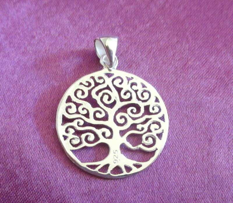 A SOLID SILVER TREE OF LIFE PENDANT---NEW LAST ONE