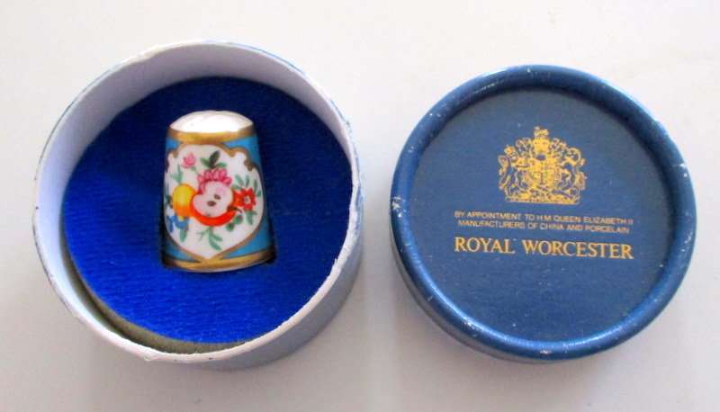 A ROYAL WORCESTER THIMBLE ---Boxed