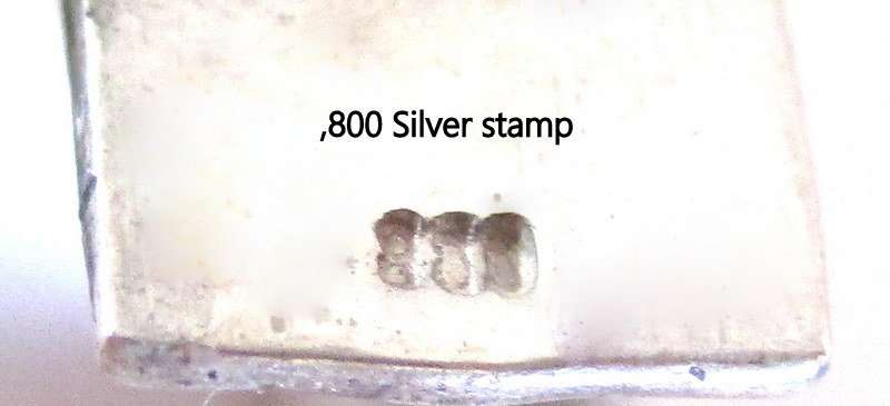 A VICTORIAN SILVER BANGLE WITH A PEARL  19,6 gram