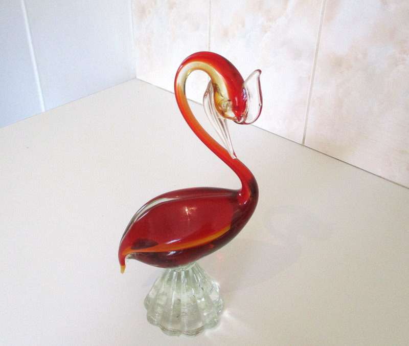 A  RED MURANO CHICKEN--LOVELY--PERFECT