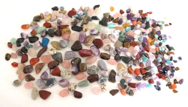 A LOT OF TUMBLE STONES--Ideal for jewellery making