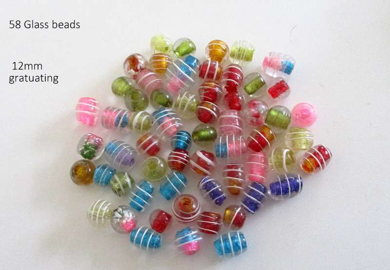 MULTICOLOURED GLASS BEADS
