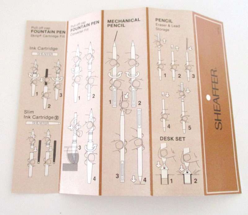 A SHEAFFER PEN AND PENCIL SET STAMPED GOLD ELECTROPLATE