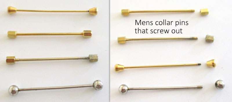 A 9ct GOLD ON STERLING SILVER TIE PIN AND OTHER CUFFLINKS AND PINS