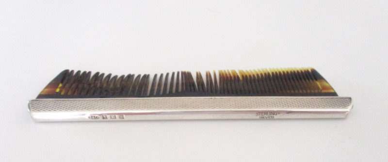 A SET OF BOXED HALLMARKED SILVER MENS BRUSH AND COMB SET--EXCELLENT BUT PLEASE READ