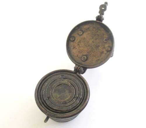 ANTIQUE BRASS APOTHECARY NESTING CUP WEIGHTS FOR GOLD DUST