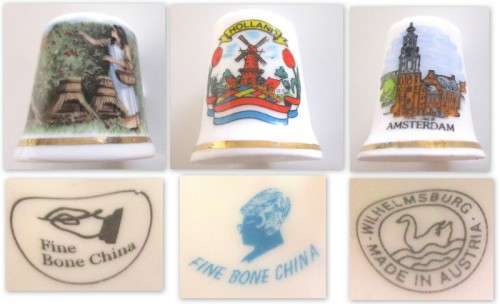 KPM PORCELAIN SIDE PLATES,TOYAL COLLECTABLES AND A LOT OF THIMBLES--ALL FOR 1 BID--NO DEFECTS