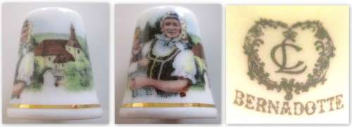 KPM PORCELAIN SIDE PLATES,TOYAL COLLECTABLES AND A LOT OF THIMBLES--ALL FOR 1 BID--NO DEFECTS