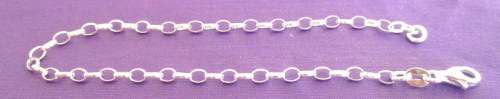A STERLING SILVER OVULE CABLE BRACELET--19cm-NEW
