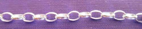 A STERLING SILVER OVULE CABLE BRACELET--19cm-NEW