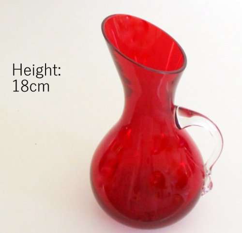 3 RED GLASS ITEMS---PLEASE READ