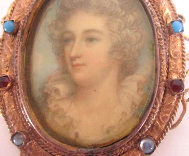 A PORTRAIT MINIATURE BY T DUPREZ--PLEASE READ FULL DESCRIPTION