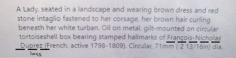 A PORTRAIT MINIATURE BY T DUPREZ--PLEASE READ FULL DESCRIPTION