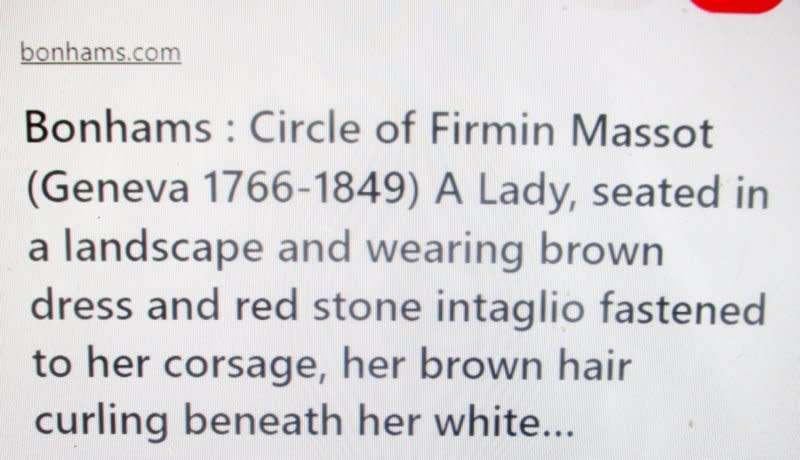 A PORTRAIT MINIATURE BY T DUPREZ--PLEASE READ FULL DESCRIPTION