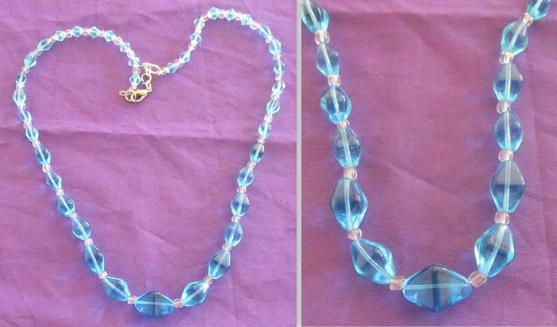 3 VINTAGE GLASS BEADED NECKLACES