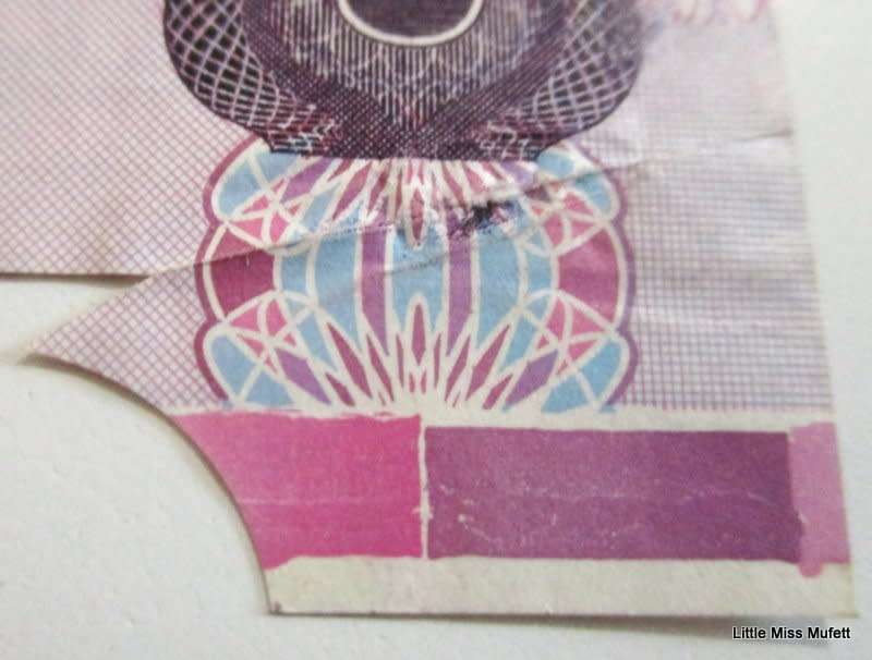 ERROR BANKNOTE . SOUTH AFRICAN R5 STALS BANKNOTE WITH ERROR ON CORNER--UNCIRCULATED / MINT