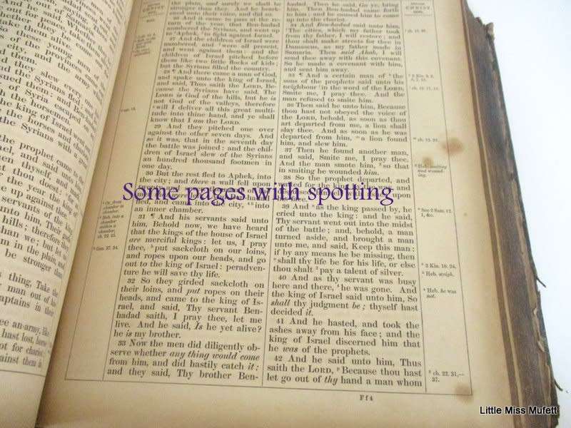 A LARGE FAMILY BIBLE DATED 1856 WITH FAMILY HISTORY