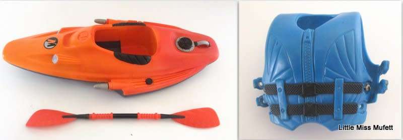 ORIGINAL VINTAGE HASBRO CANOE AND ACCESSORY--I DO NOT HAVE THE ACTION MAN