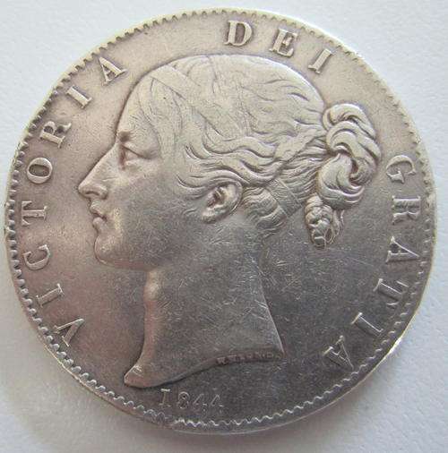AN 1844 SILVER ,925 VICTORIA BRITISH CROWN ---B 2