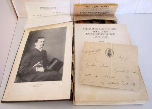 Selected correspondence of Sir James Rose-Innes,Original letter written to Innes and more